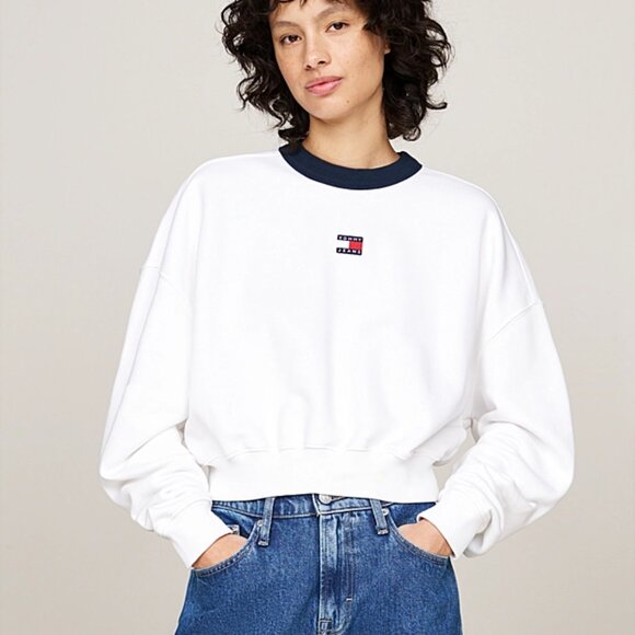 Tommy Hilfiger Relaxed Cropped Sweatshirt - Picture 1 of 4